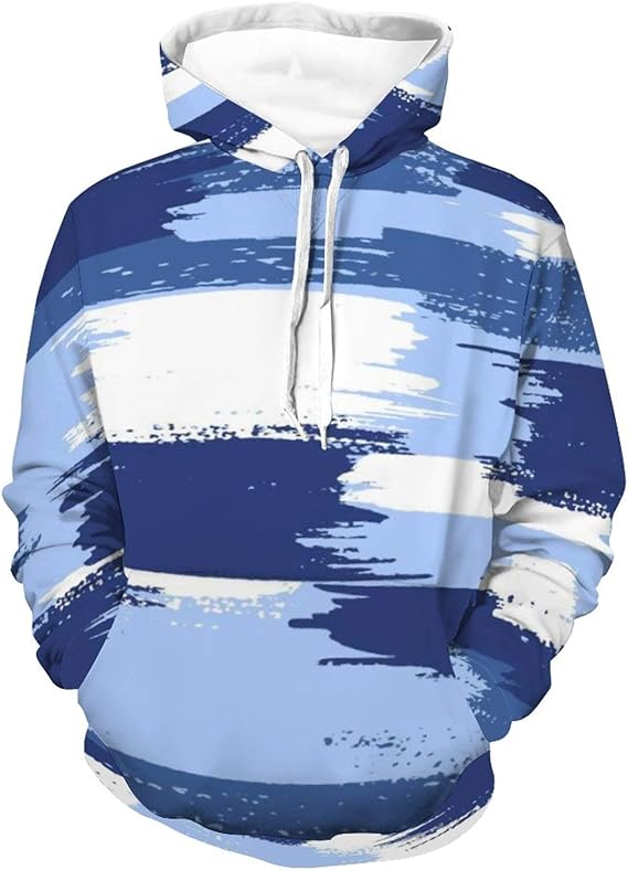 Amazon パーカー メンズ レディース 青と白の迷彩 カモフラージュ 秋冬服 シャツ 長袖パーカー プルオーバー フード付き ストリート トレーナー 男女兼用 おしゃれ 厚手 カジュアル ポケット付き プリント 柔らかい 上着 トレーナー パーカー 通販