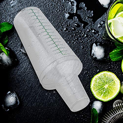 Omabeta 550ML Anti-Leckage Transparenter PC-Harz-Cocktail-Shaker-Mixer Kunststoff-Getränkemischer Cocktail-Shaker-Harz… – Bild 7
