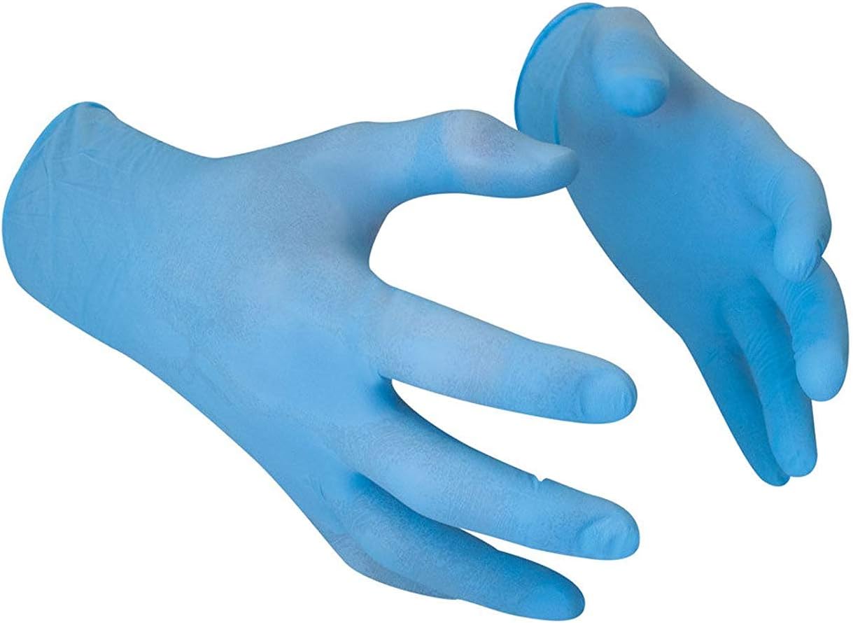 Medium BLUE Nitrile Powder Free Gloves (1 Box of 100 Gloves)