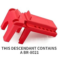 KAPTAS Ball Valve Lock, Lockout Device, Red, BR-8021