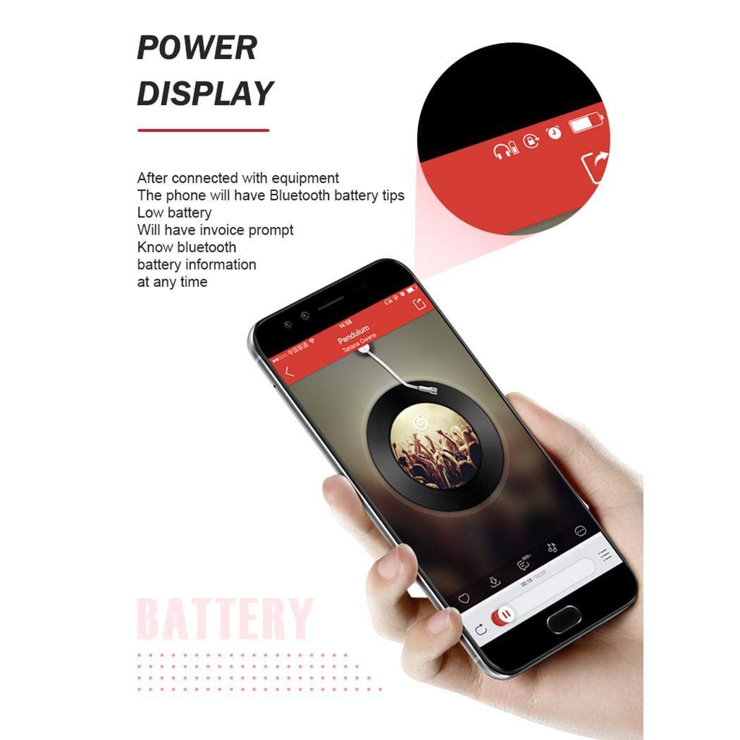 Pinsparkle Bluetooth Wireless Music Earphones Headset Earbuds with Charger Box Headphones