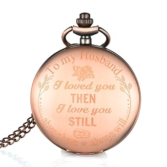 Gravierte Personalisierte Taschenuhr Zu Meinem Mann Ich