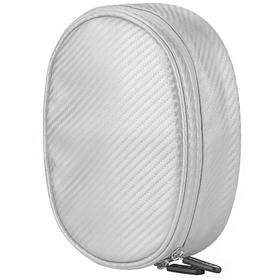 Geekria Headphone Pouch Compatible with Beats Solo 4/3/2/HD, Studio Pro/3, Replacement Protective Travel Carrying Bag with Cable Storage (Silver)