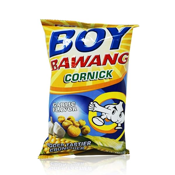 BOY BAWANG CORNICK, GARLIC – CRISPY TASTY & GLUTEN-FREE CORN NUTS 3.54 OUNCES (100G), 3 PACK