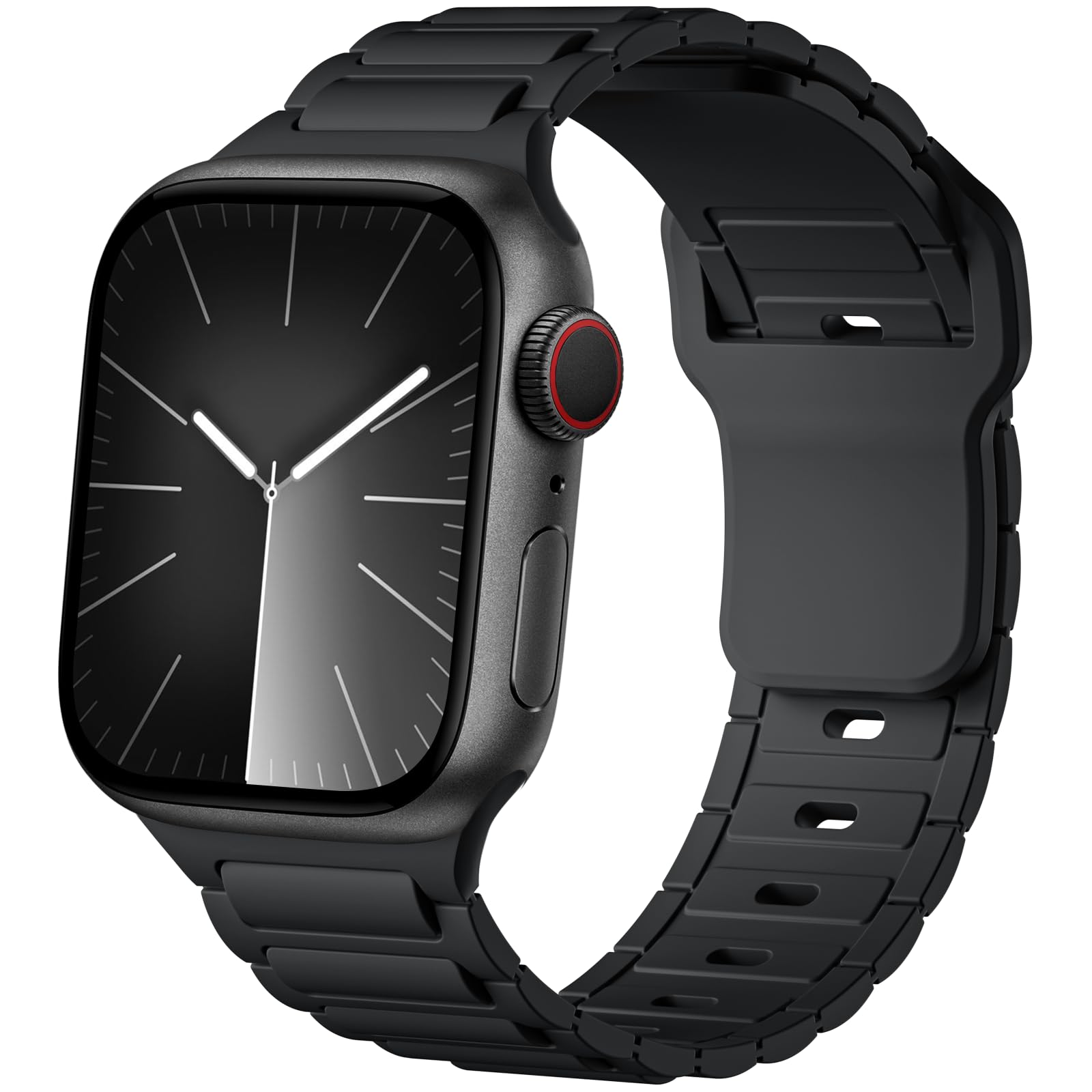 Photo 1 of Lenrao Compatible with Apple Watch Band for Men, 44mm 46mm 49mm 42mm,Sport Silicone Compatible with Apple Watch Strap 45mm Men, Soft Strap Compatible for IWatch Band Series 9 Ultra 2 3/11/10/8/7-1 SE