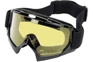 LJDJ Motorcycle Goggles -Dirt Bike ATV Motocross Eyewear Anti-UV Adjustable MX Riding Offroad Protective Glasses Racing Combat Tactical Military Goggles for Men Women Youth Adult