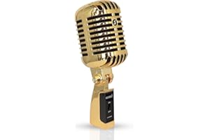 5 CORE 5Core Vintage Microphone Classic Dynamic Professional XLR Studio Retro Style Mic Gold