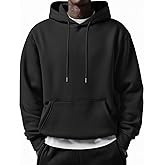 COOFANDY Men's Long Sleeve Hooded Sweatshirt Casual Lightweight Hoodies Pullover Textured Drawstring Hoodie with Kanga Pocket