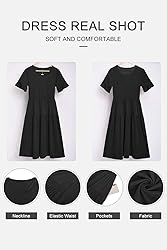 STYLEWORD Womens Summer Dresses Midi Casual Short