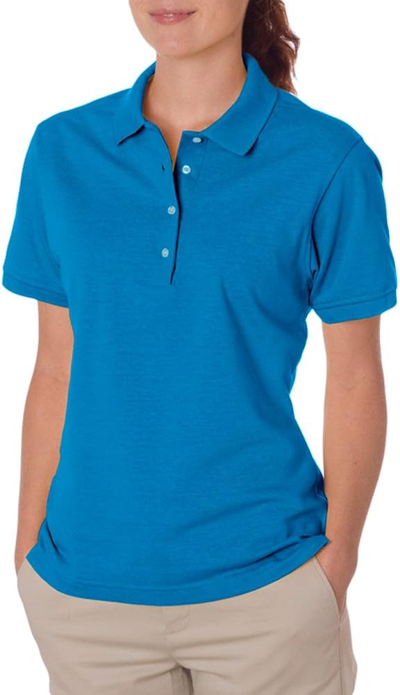 Jerzees Ladies' SpotShield Jersey Polo Shirt at  Women’s Clothing store