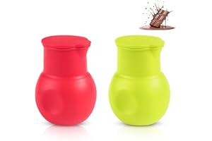 2PCS Silicone Chocolate Melting Pot, Silicone Chocolate Melter Nonstick Candy Melter Microwave Heat Milk Sauce Baking Pouring