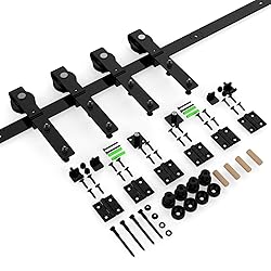 CCJH 60" Bi-Folding Sliding Barn Door Hardware Kit