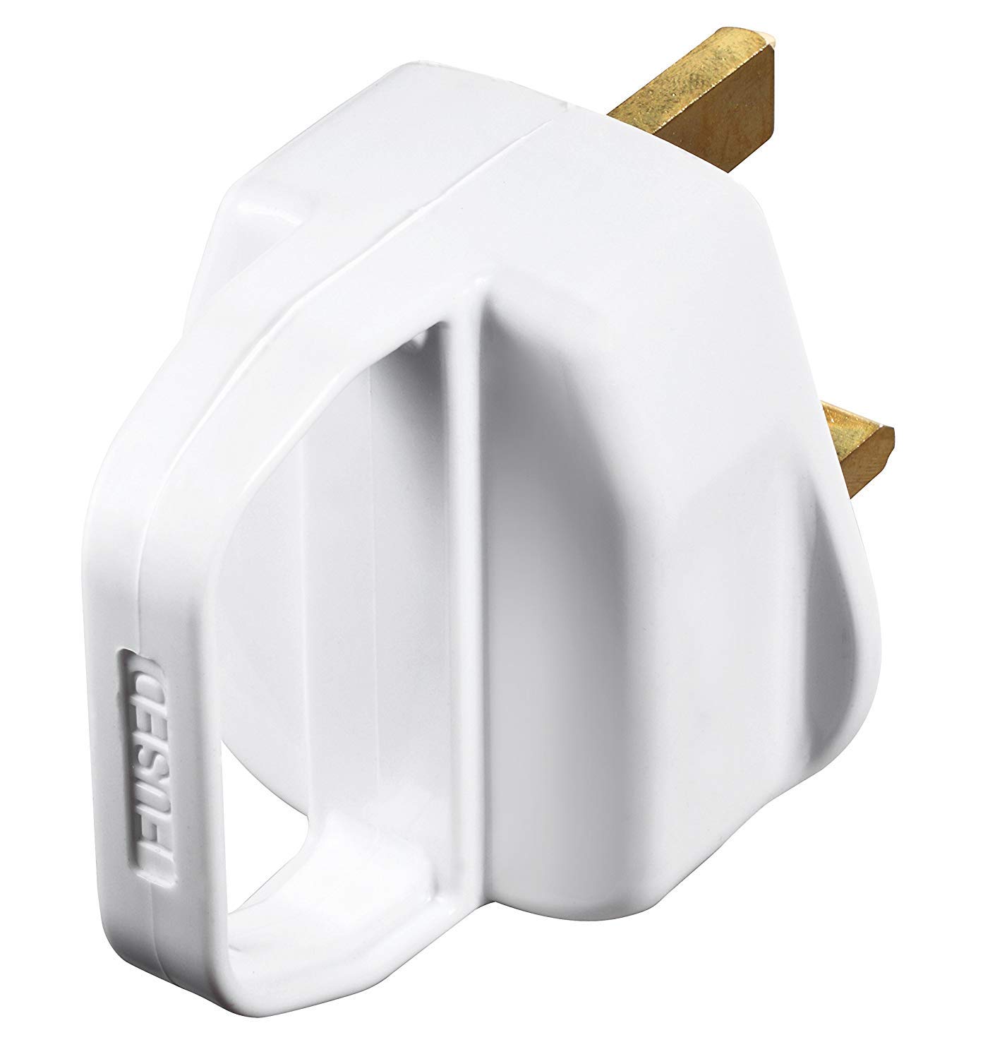 Masterplug Plug with 13 Amp Fuse and Handle, 69 x 51.5 x 50 mm, White