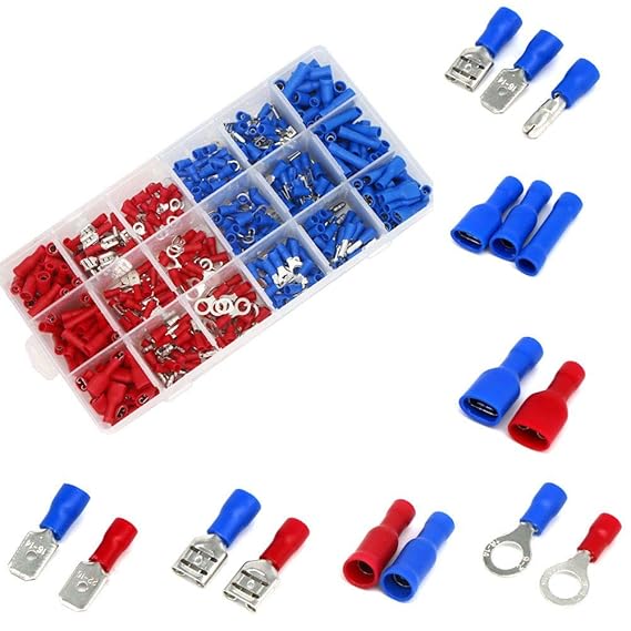 YIAN 450 Pcs Steckverbinder Kabelschuh Verbinder Presskabelschuh Elektrische Kabelschuhe Kabelschuhe Lötverbinder Quetschverb