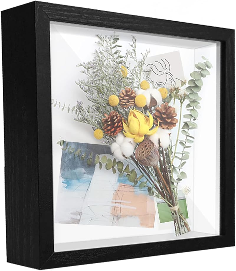 sunmeg 3D Shadow Box Frame 8x8 Wooden Deep Display Personalised DIY