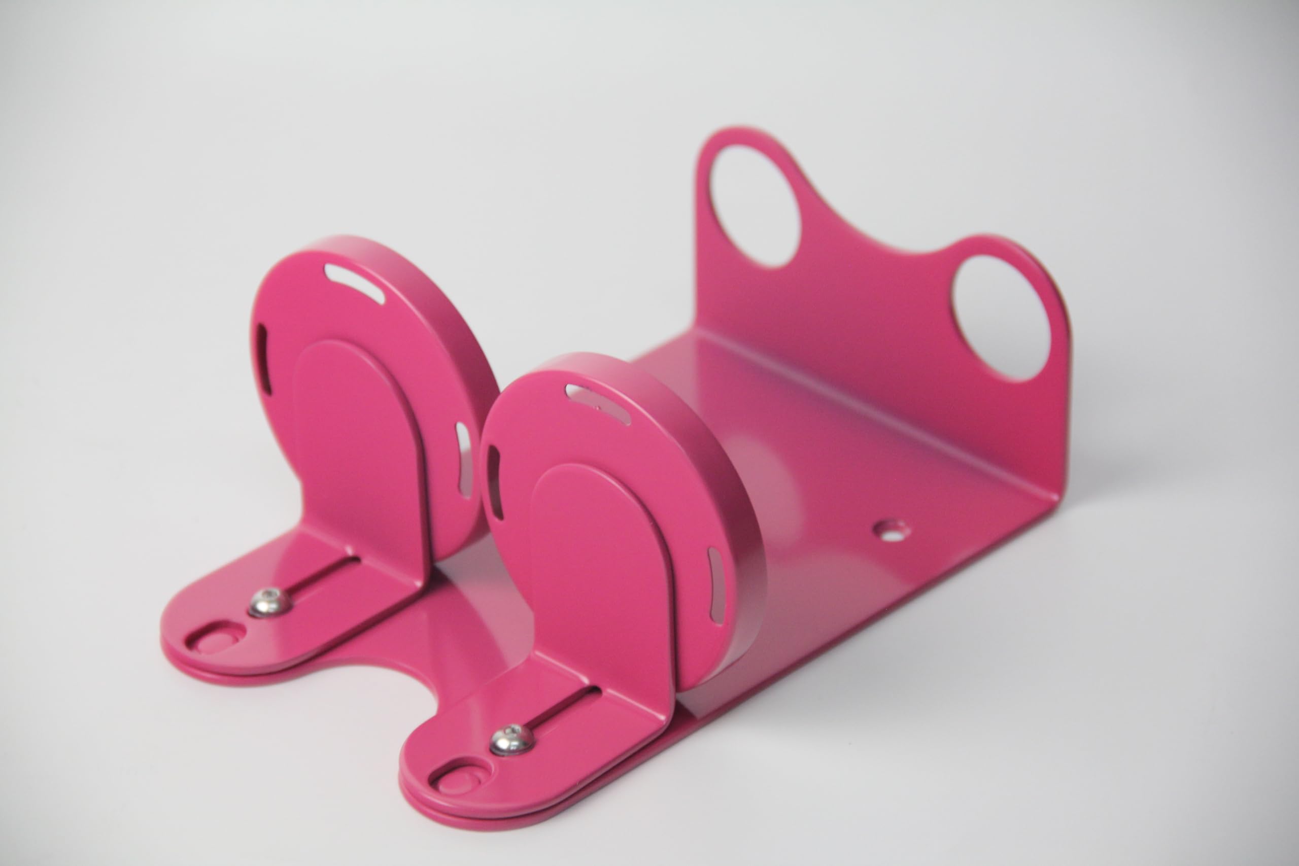 A&T WALL MOUNT 500ML DOUBLE DISPENSER PINK CHROME BOTTLE HOLDER