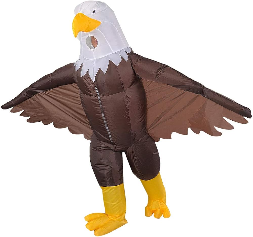 Inflatable Eagle Costume for Adult Air Blow up Bald Eagle