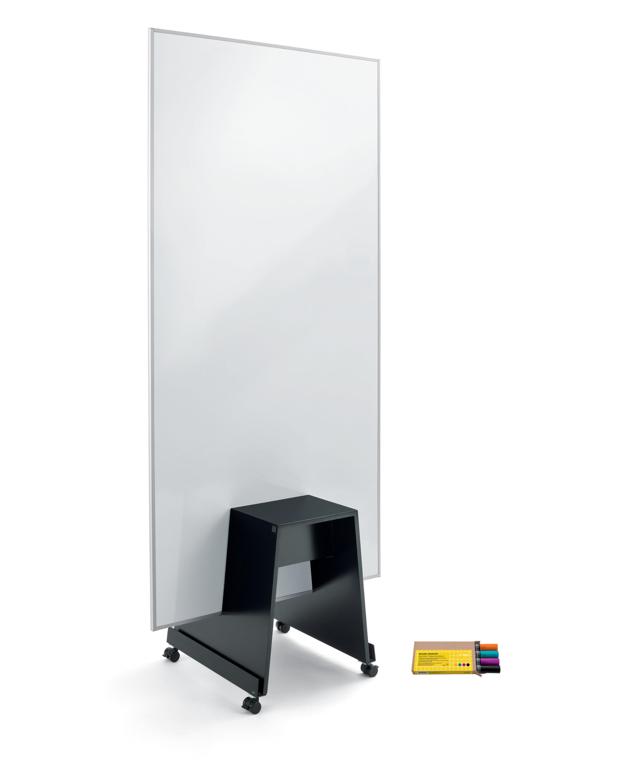 SIGEL MUB04 Meet up Bundle for agile work, 1 x portable WhiteBoard (90 x 180 cm), 1 x stand