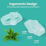 Welnove Pack of 12 Bunion Corrector Toe Separators with Double Loops (Clear) view 2