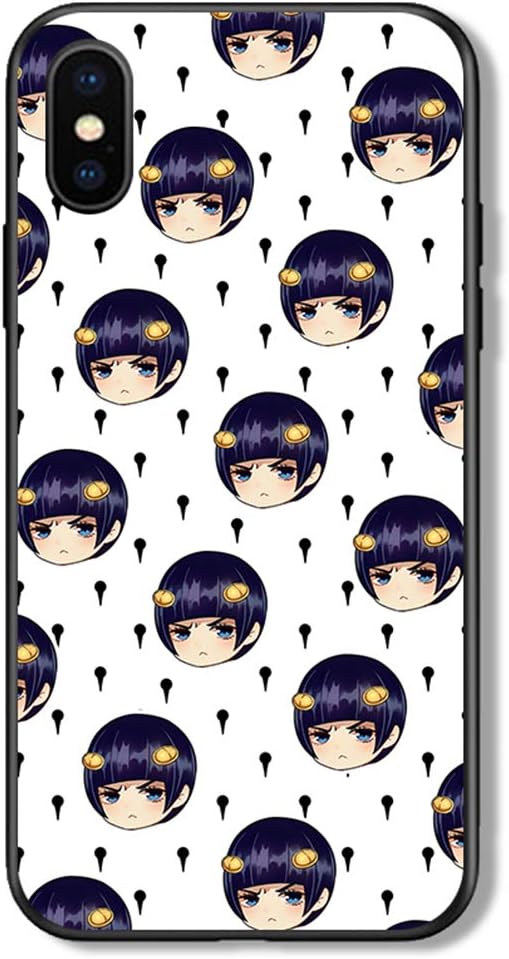 JoJo's Bizarre Adventure Case for iPhone,Japanese Anime Tempered Glass Phone Protective Case,Suitable for iPhone 11,Golden Wind-b iPhone X