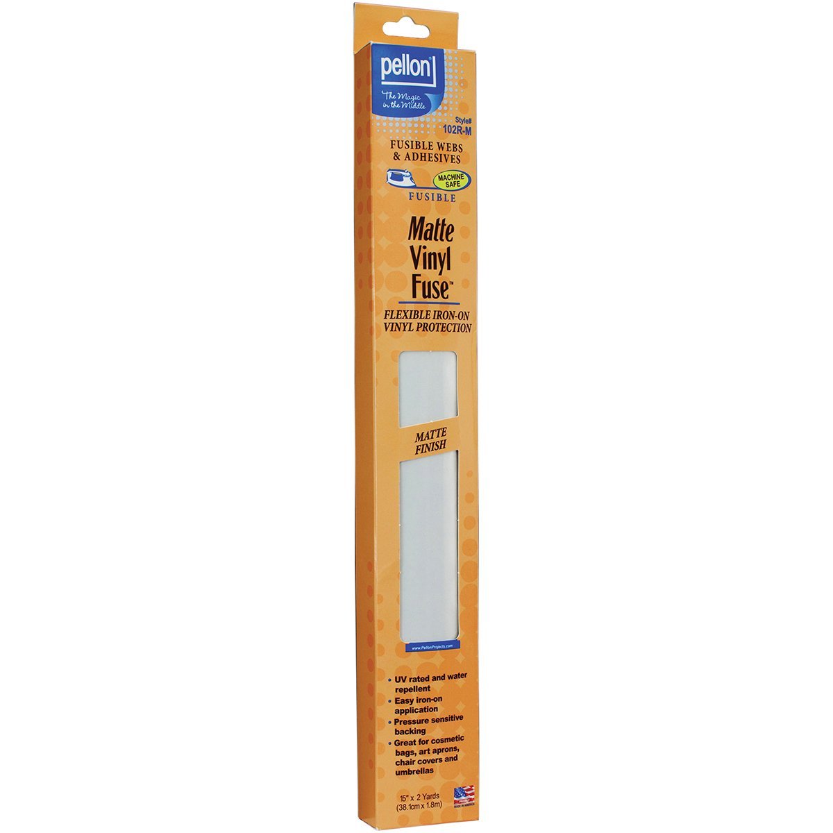Photo 1 of Pellon Legacy 102R Vinyl Fuse - 15" x 2 Yard Package - Matte Finish, Clear (102R-M)