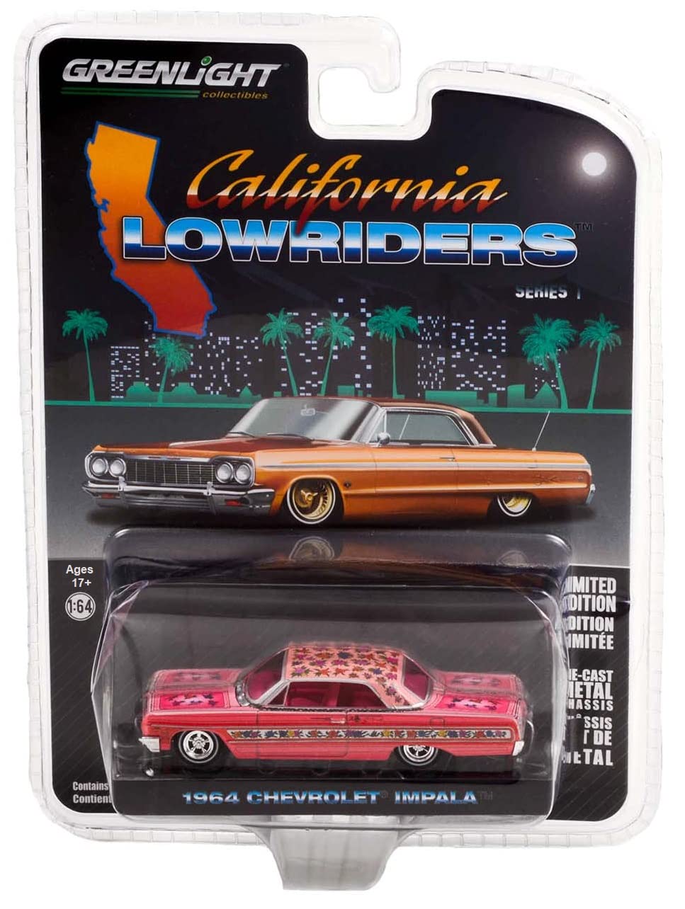 Die Cast Roses Mua Greenlight 63010-A California Lowriders Series 1-1964 Chevy Impala ...