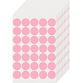 FINDAT Pink Colored Round Stickers 1 Inch Vinyl Dot Sticker Self-Adhesive Removable Color Coding Circle Price Tag for Classroom Decor Office Inventory Marking 350 PCS