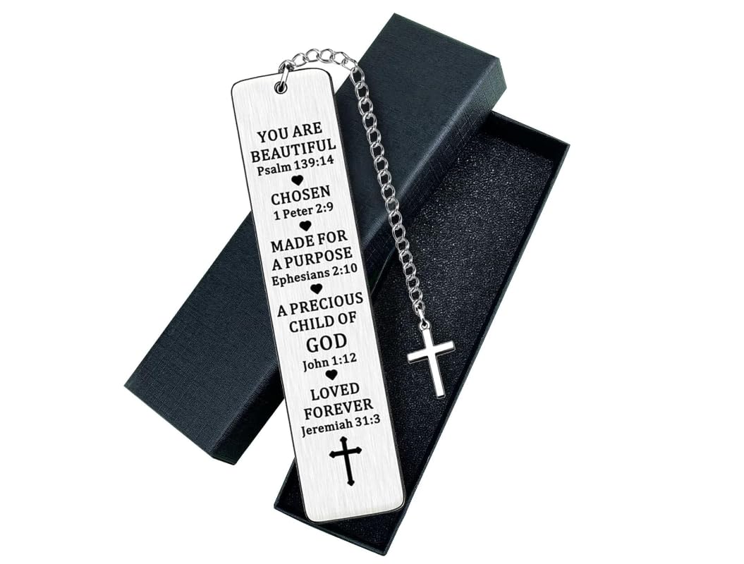 IUSOT Bookmark, Christian Gifts for Women, Personalised Bookmark, Bible Bookmarks, Inspirational Bible Verse Gifts for Baptism, Birthday & Religious Occasions