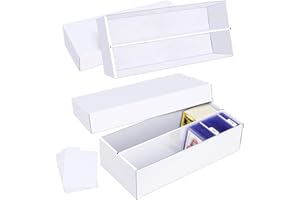 Leyzan Trading Card Storage Box 2 Pack–1600 Count Cardboard Organizer with Dividers for MTG, TCG, Sports, Toploader