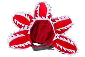 Costume for Pet Hat, Adjustable Scary Flower Cat Dog Headband Demogorgon Costume for Halloween Birthday Cosplay Party Photo P