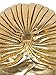 PERSUN Women Golden PU Pleated Turban Hat