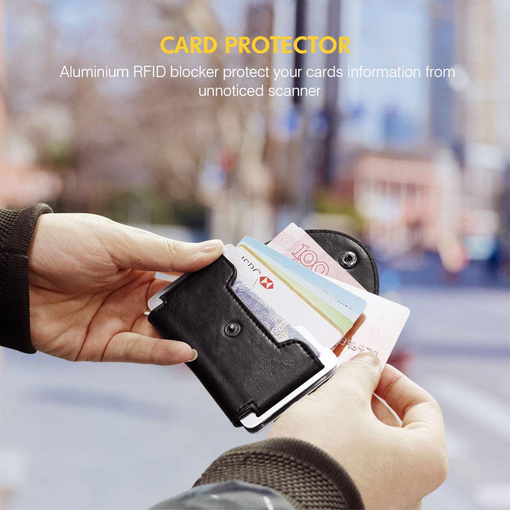 CTA Card Wallet,Slim Minimalist Credit Card Holder With RFID Block for Men