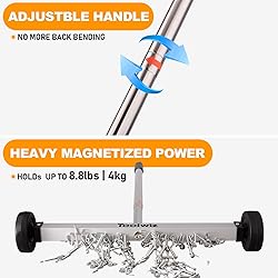 Toolwiz Magnetic Pick Up Sweeper 17-inch Heavy Duty