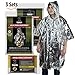 TEBRION 3 x Reusable Waterproof Thermal Raincoat Set: Perfect for First Aid Kit, Auto, Survival, Outdoors. Bonus 1 x Reusable Extra Large Size (63