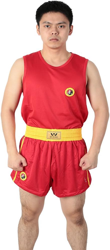 wesing Sanda Suit Kung Fu Boxing Martial Arts MMA Vest Shorts Clothes