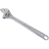 Olympia Tools 24" Adjustable Wrench, Heavy Duty Drop Forged Steel, Chrome Plated, Precision Machined Jaws, Rust Resistant