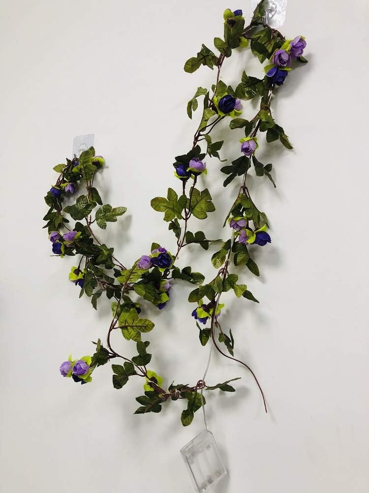 20 LED Rose Flower Leaf Garland String Lights Battery Operated Romantic Fairy Lights for Valentine's Day, Wedding - Image 4