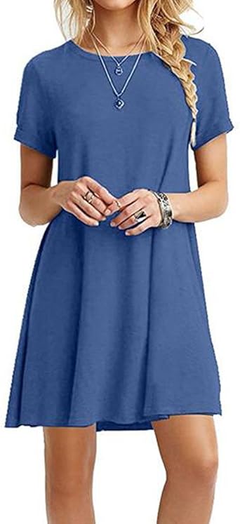 Plain blue t shirt dress Clearance