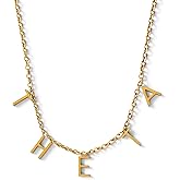 Sorority Shop Kappa Alpha Theta Necklace — KAT Name Necklace, 18K Gold Plated Sorority Gifts Necklace, Long-Lasting Kappa Alpha Theta Gifts for Women