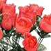 Efavormart 84 Artificial Buds Roses for DIY Wedding Bouquets Centerpieces Arrangements Party Home Decoration Supply - Coral