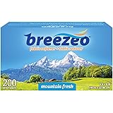 Breezeo Fabric Softener Dryer Sheets, Mountain Fresh, 200 Count