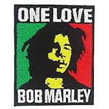 Bob Marley One Love Rasta Color Embroidered Iron on Patches