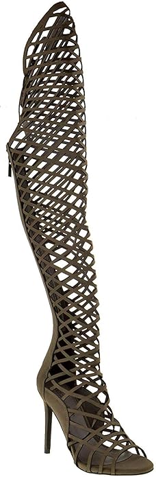 knee high cut out boots