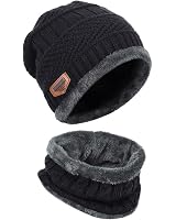 Bonnet + Écharpe Polaire Enfant - Ensemble Chaud Hiver Garçon Fille 3-8 Ans Pour Sport & Loisirs