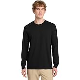 District Perfect Blend CVC Long Sleeve Tee - Stylish Casual T-Shirt for Men &amp; Women, Cotton &amp; Polyester