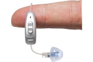 BLJ Hearing Aid for Seniors, Invisible Digital Hearing Amplifier to Assist Hearing, Lightweight with Noise Reduction and Feedback Cancelling (Blue-Left Ear)