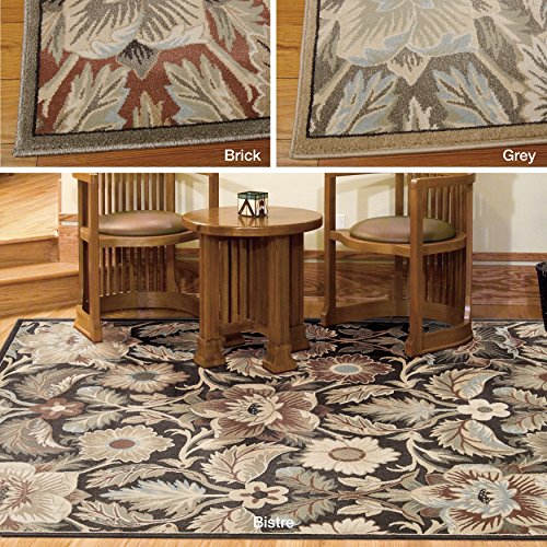 Nourison Walden (WAL02) Grey Rectangle Area Rug, 9-Feet 3-Inches by 12-Feet 9-Inches (9'3" x 12'9")