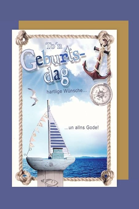 Avancarte Gmbh Anniversaire Plat Allemand Carte D Anniversaire Carte De Vœux Dag Maritim Schiffe 16 X 11 Cm Amazon Fr Cuisine Maison