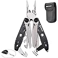 BIBURY Multitool Pliers, 18-in-1 Multi Tool with Safety Hammer, Safety Locking Design Stainless Steel Multifunction Pocket Knife for Outdoor, Survival, Camping, Hiking, Home Repair - Black