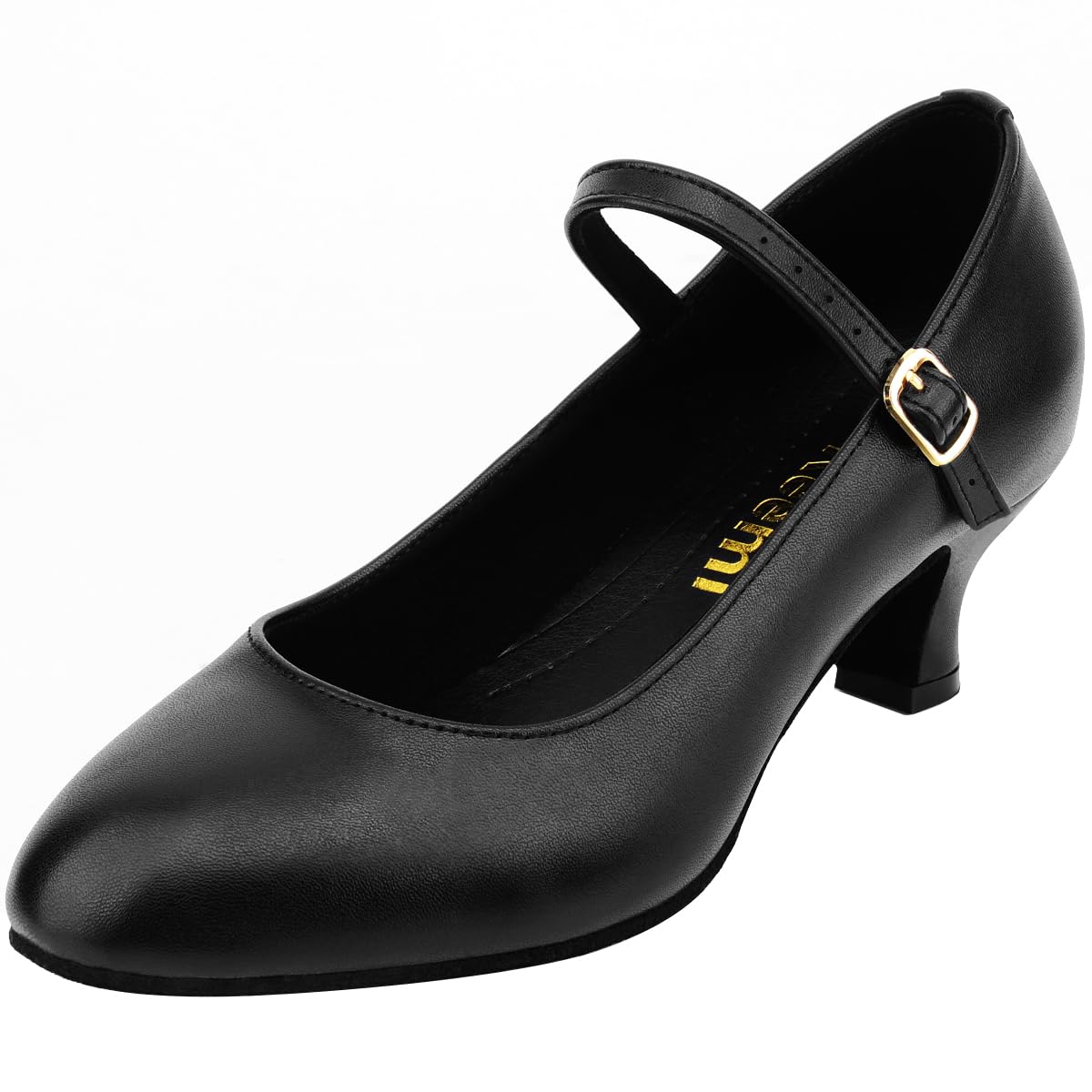 Photo 1 of Keemi Black Character Shoes for Women Ballroom Dance Shoes Ankle Strap Dance Heels for Latin Salsa Tango,2.3",6 M US